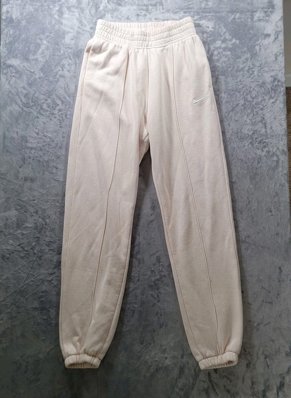 Nike Sportswear Womens XS Essentials Collection Fleece Pants Beige
